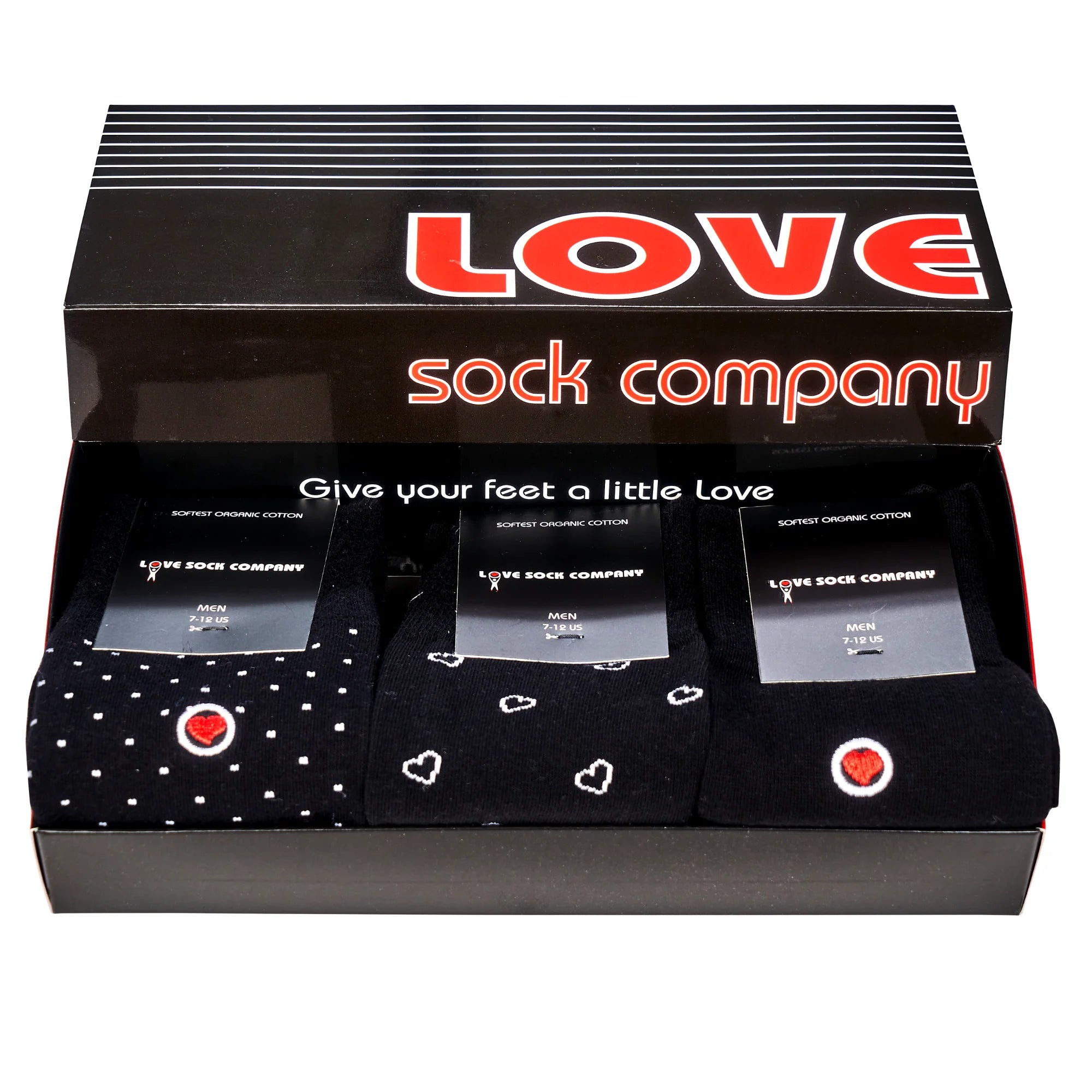 Classic Men’s Mid-Calf Black Dress Socks Gift Box