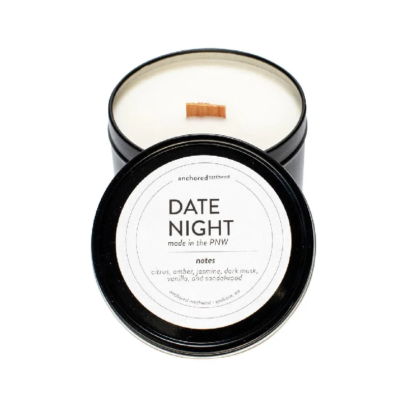 Date Night | 6oz Wood Wick | Scented Soy Candle