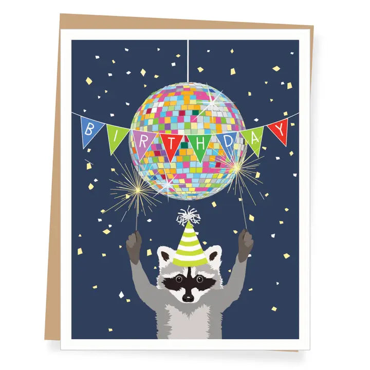 Disco Raccoon | Birthday Card