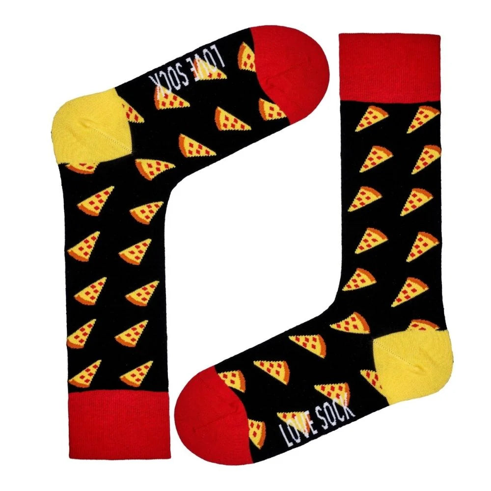 Love Sock Company Pizza Novelty Crew Socks (Unisex)