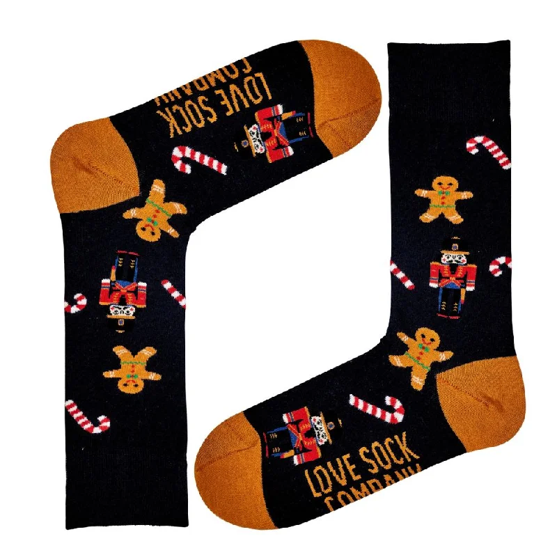 Men’s Fun Festive Christmas Socks - Organic Cotton, Black