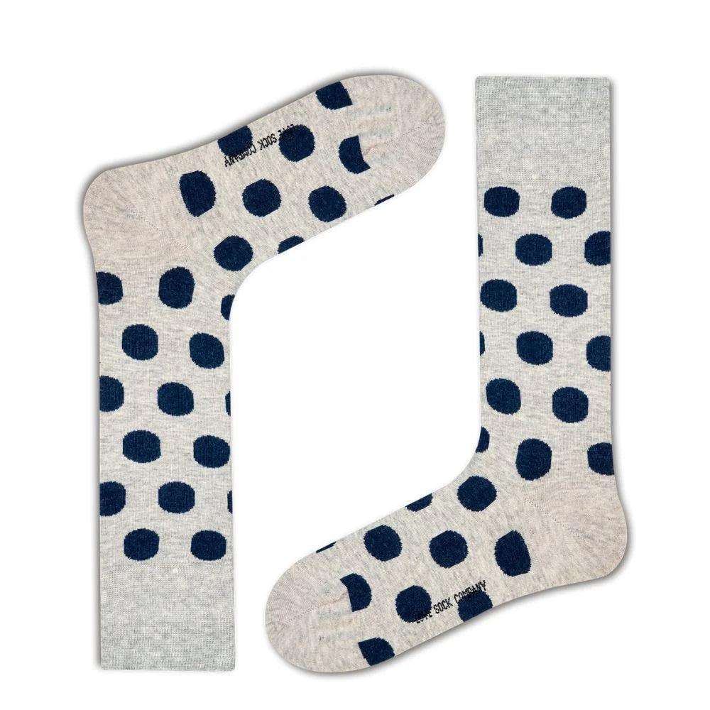 Men's Polka Dot Dress Socks - Big Polka (M)