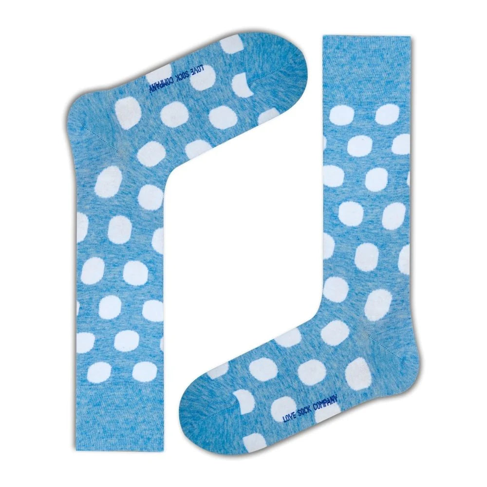 Men's Polka Dot Dress Socks - Big Polka (M)