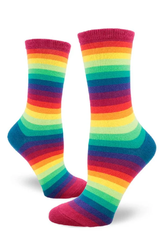 Rainbow Gradient Stripe | Women's Crew