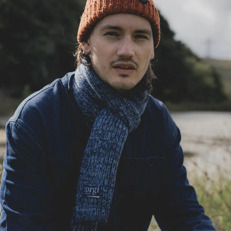 Men's Marl Ribbed Cashmere Scarf