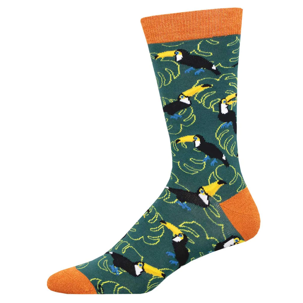 Toucan Leaves | Men's Bamboo Crew