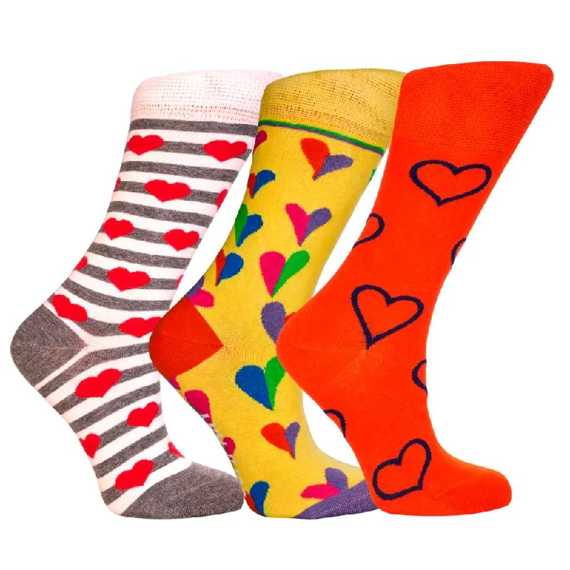 Women's Colorful Hearts Socks Gift Set - Organic Cotton, Orlando