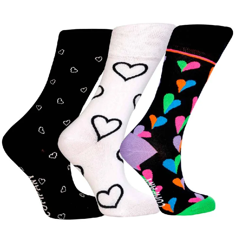 Women's Fun Hearts Socks Gift Set - Organic Cotton, Love Sock