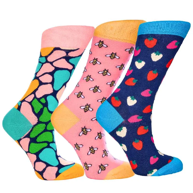 Women's Fun Crew Socks Gift Set - Organic Cotton, Girls Socks