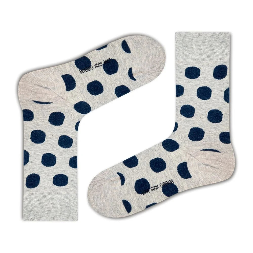 Women's Polka Dot Trouser Socks - Navy Big Polka (W)