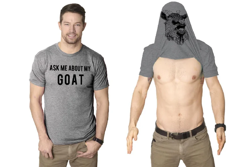 Ask Me About My Goat Flip Men's T Shirt