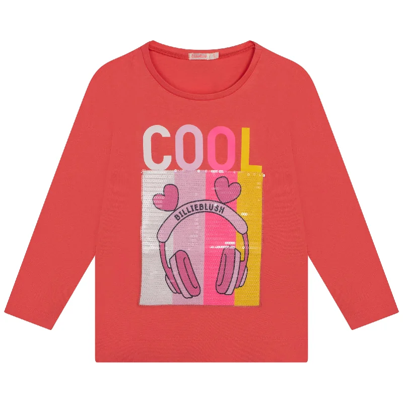 Billieblush Long Sleeve T-Shirt Tomato