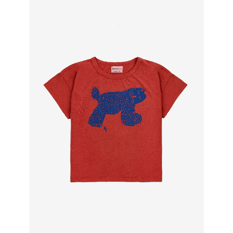 Bobo Choses Big Cat T-Shirt Burgundy Red