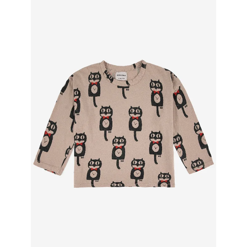 Bobo Choses Cat O'clock All Over Long Sleeve T