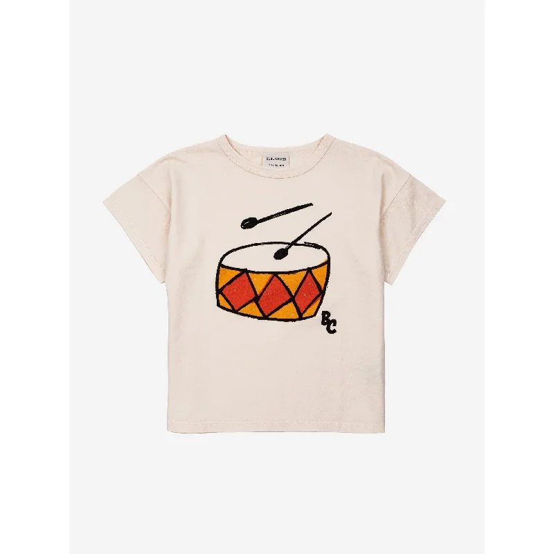 Bobo Choses Play The Drum T-Shirt Offwhite