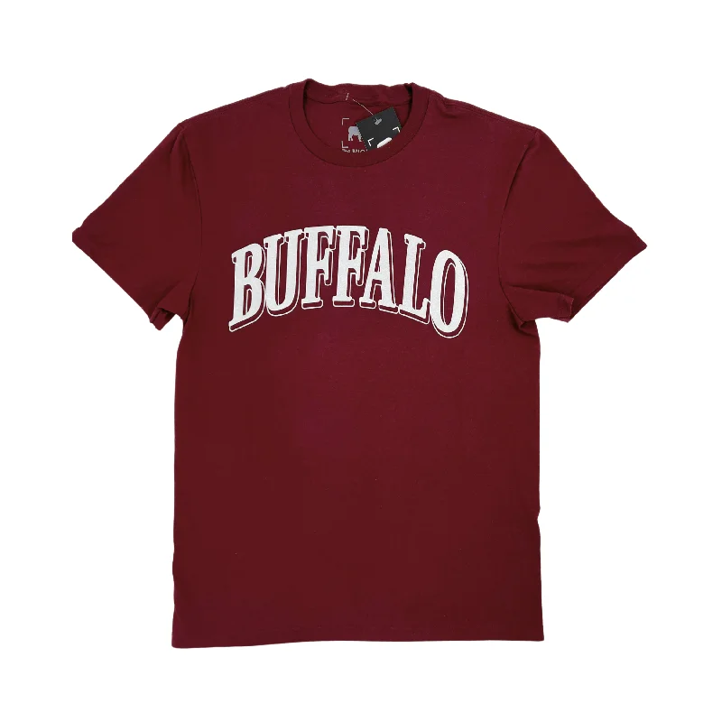 Buffalo Collegiate Style Maroon Short Sleeve Shirt