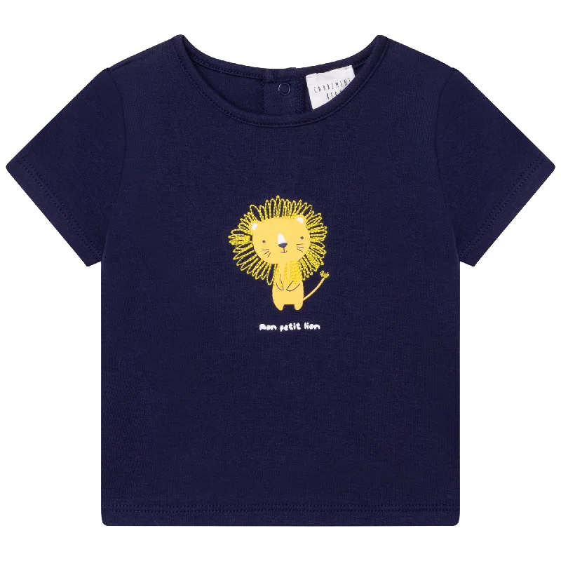 Carrément Beau Short Sleeves Tee Shirt Spring 1 Infant Navy