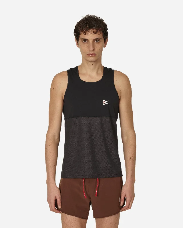 Paneled Mesh Singlet Black