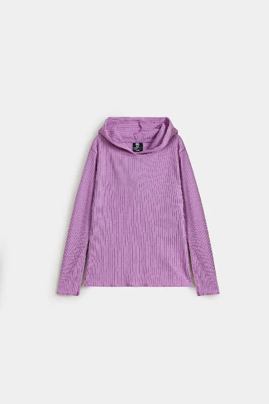 Basic RIBBED Hoodie T-Shirt