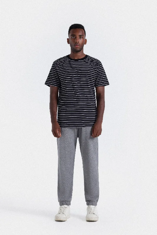 Basic Crew Neck Striped T-shirt