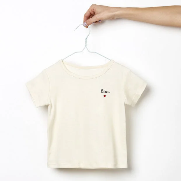 Mathilde Cabanas Tee Shirt Bisou Brode Kid