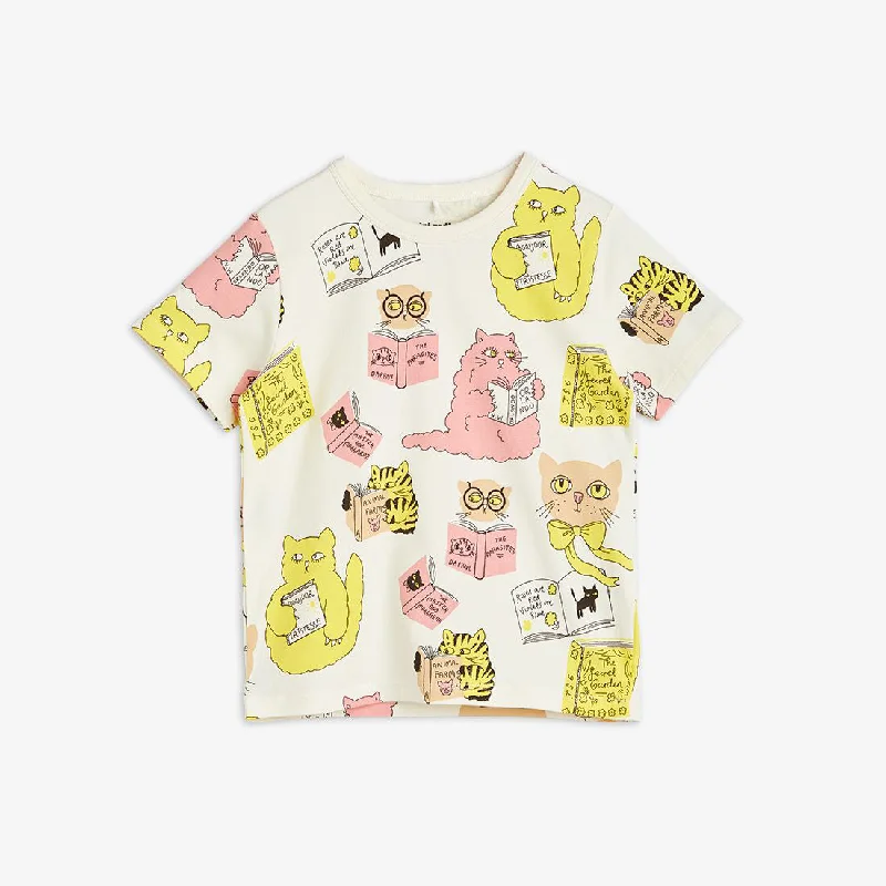 Mini Rodini Cats AOP SS Tee