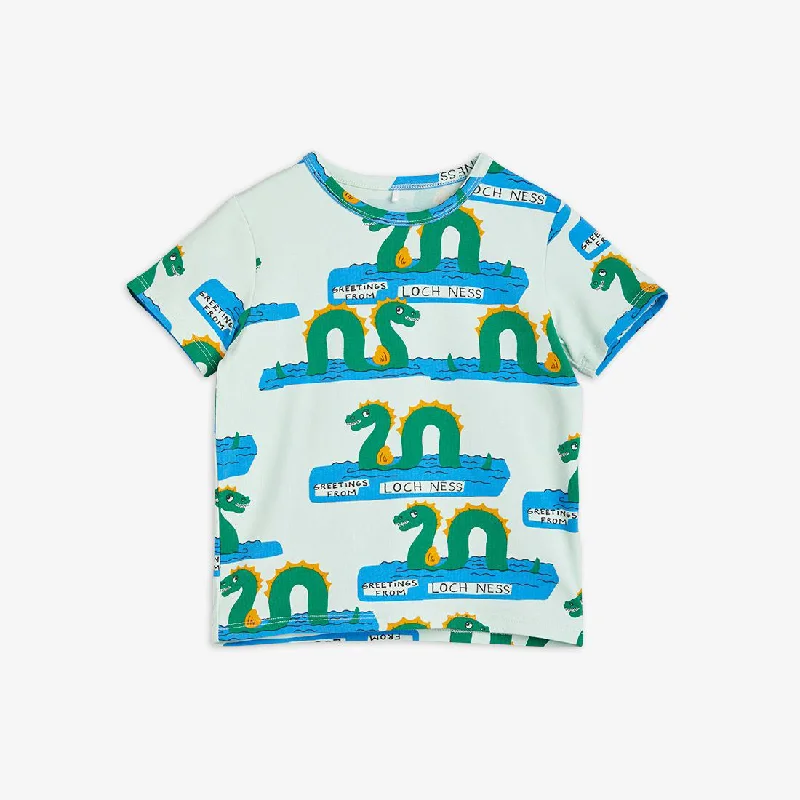 Mini Rodini Mini Rodni Loch Ness AOP SS Tee Green