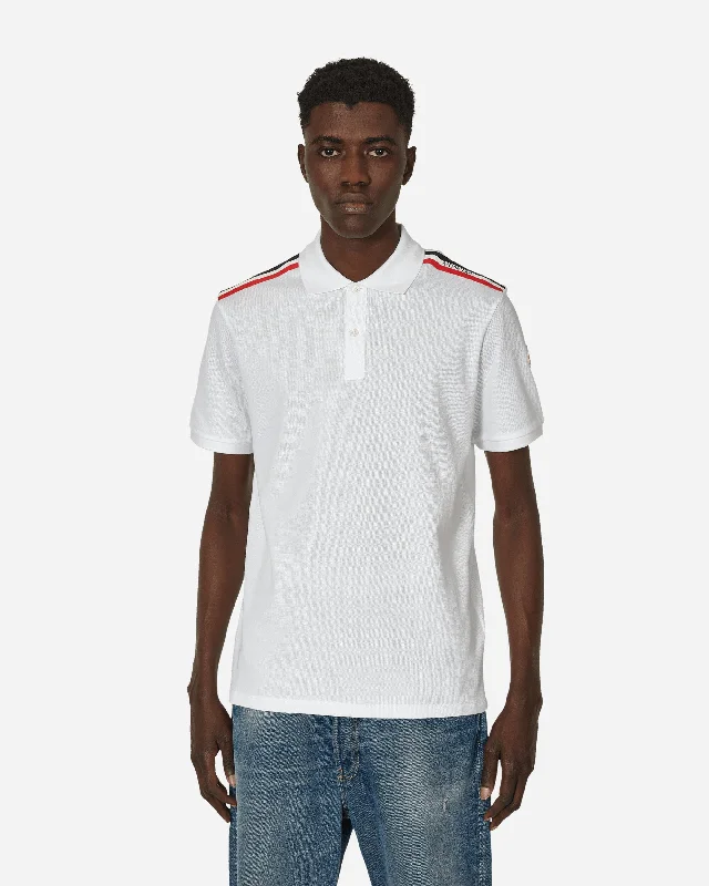 Striped Polo Shirt White