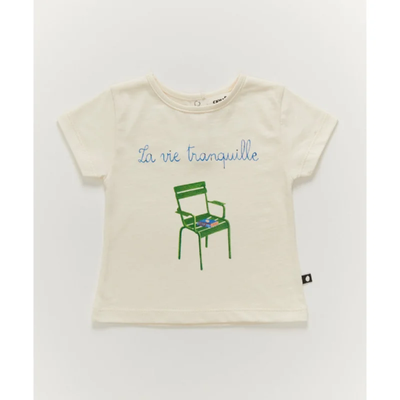 Oeuf T-Shirt Gardenia La Vie Tranquille Print