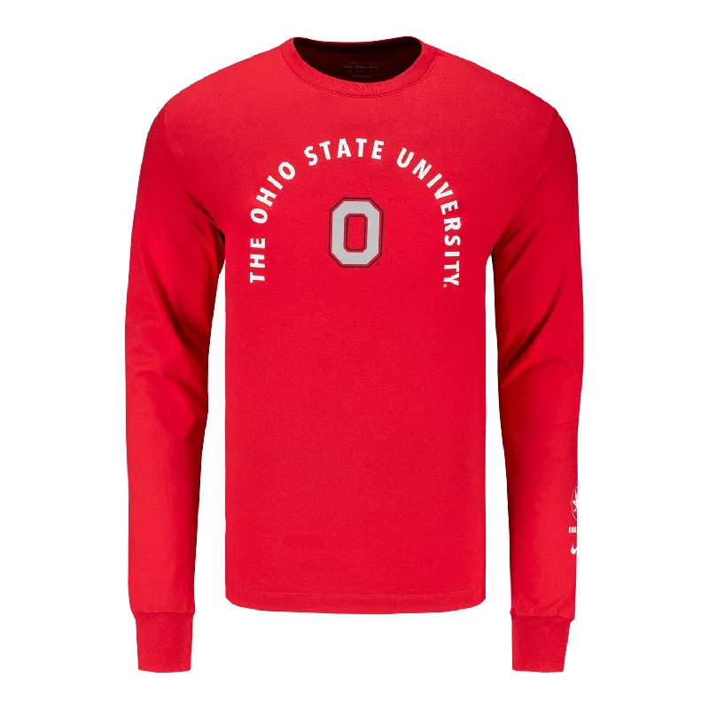 Ohio State Buckeyes Nike Campus Long Sleeve Scarlet T-Shirt