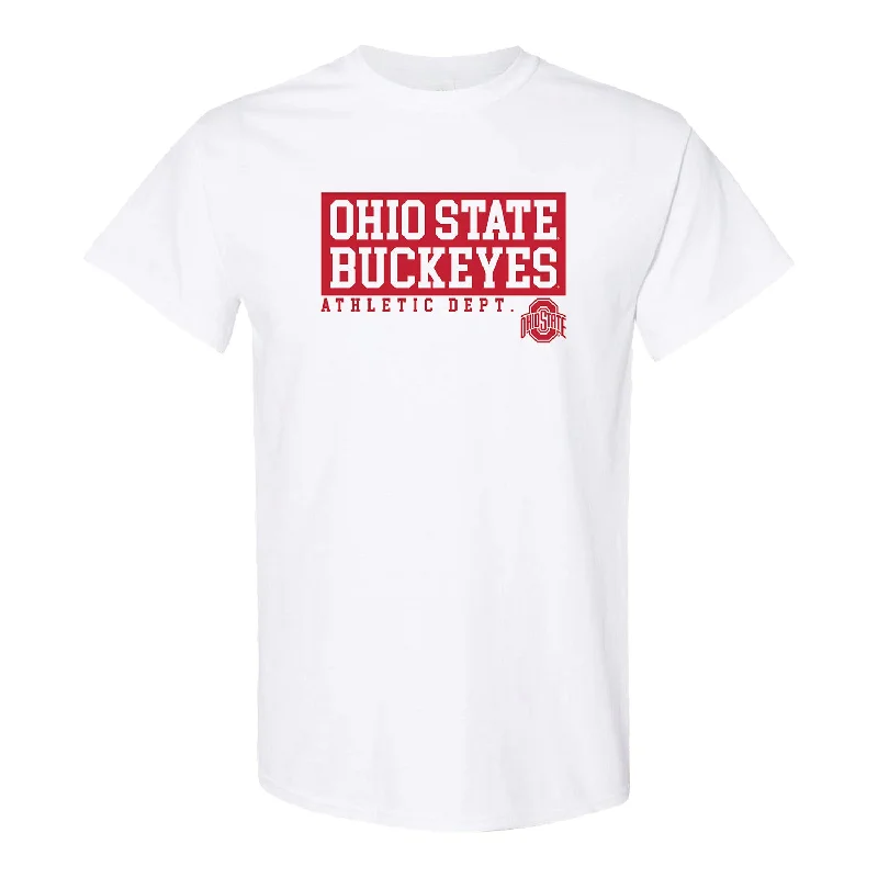 THE® Branded Ohio State Buckeyes Athletic Department White Tee