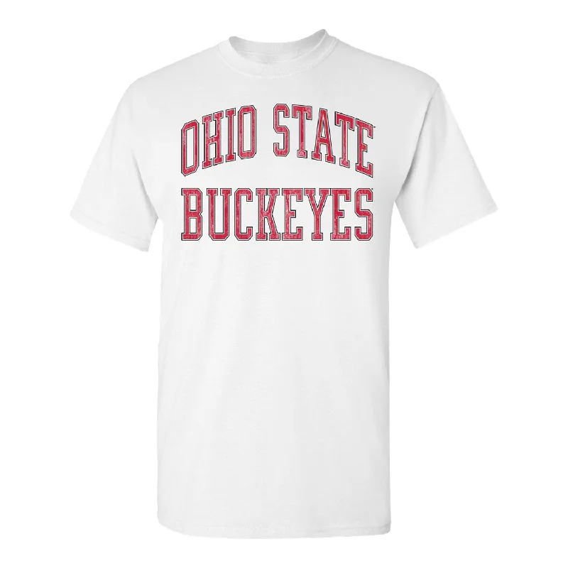 THE® Branded Ohio State Buckeyes Arch White Tee