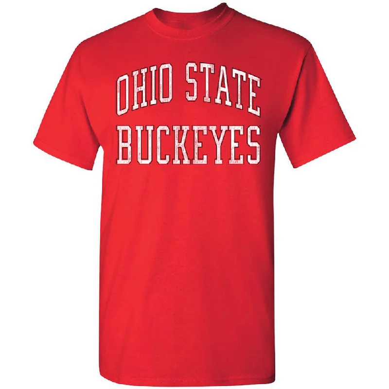 THE® Branded Ohio State Buckeyes Arch Red Tee