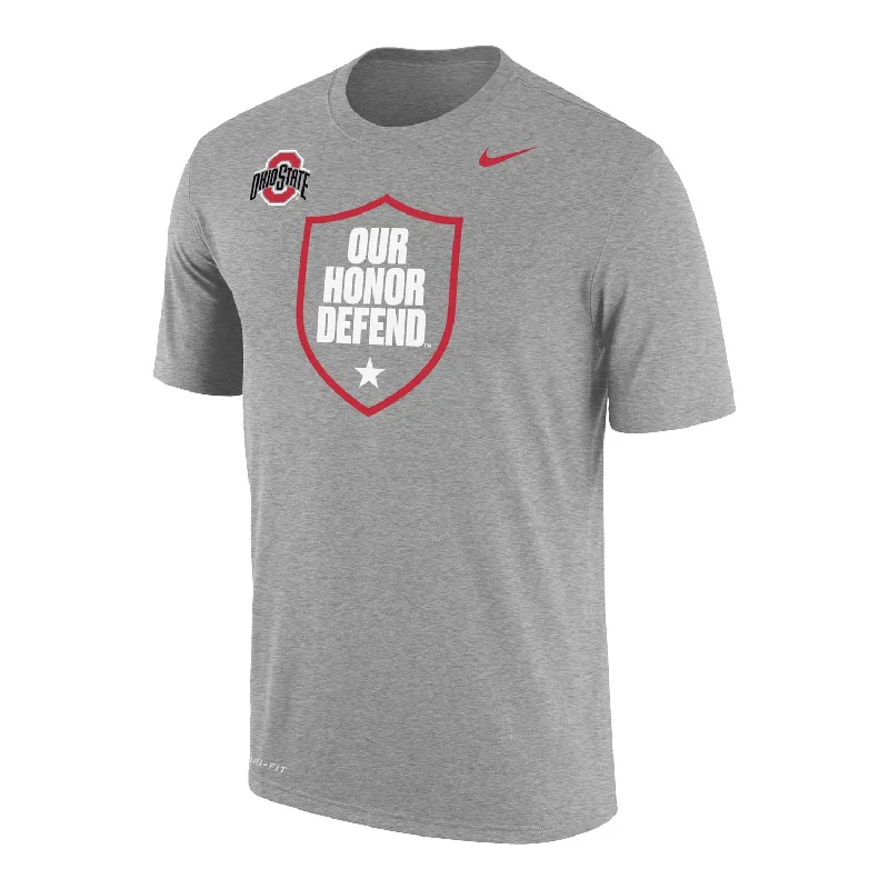 Ohio State Buckeyes Nike Our Honor Defend™ Shield Gray T-Shirt