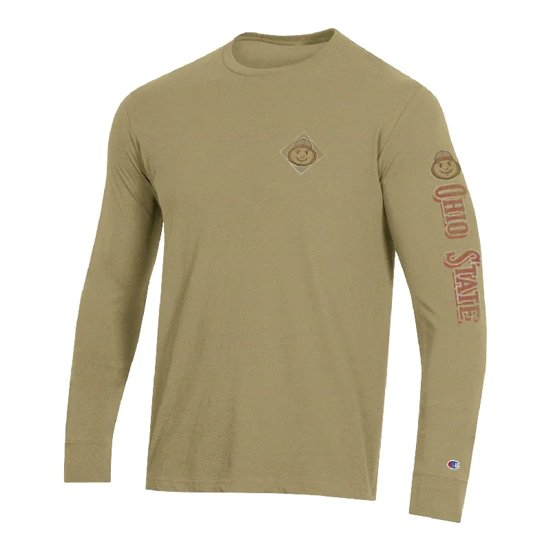 Ohio State Buckeyes Champion Brutus Triple Hit Long Sleeve T-Shirt