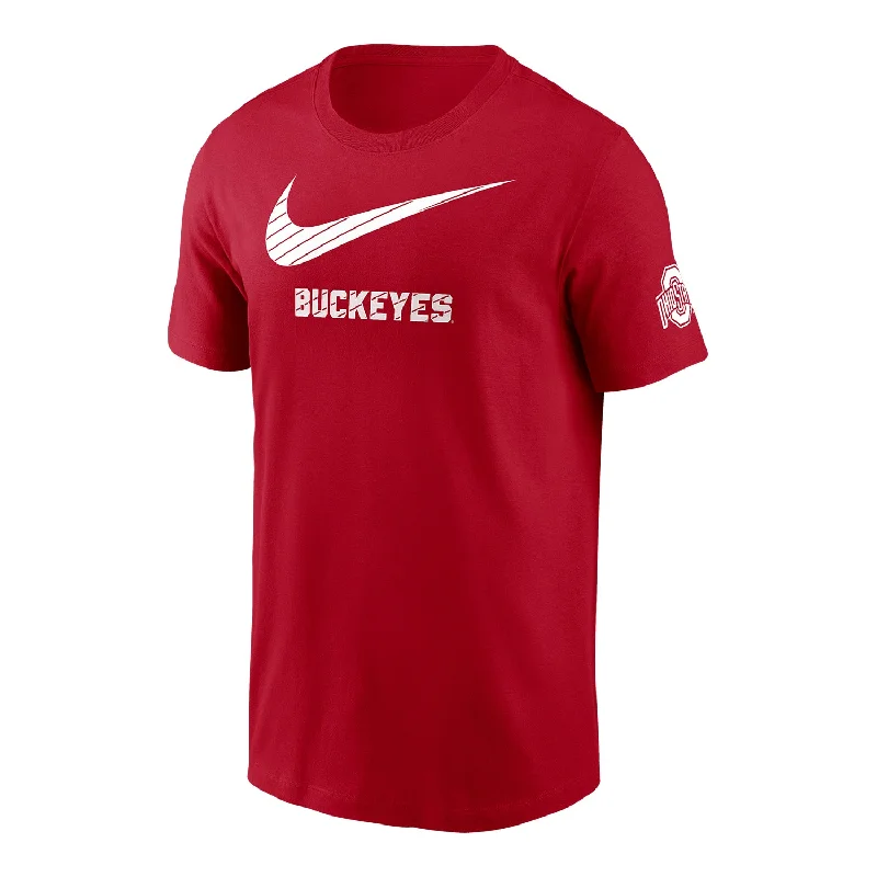 Ohio State Buckeyes Nike 2 Hit Swoosh Scarlet Short Sleeve T-Shirt