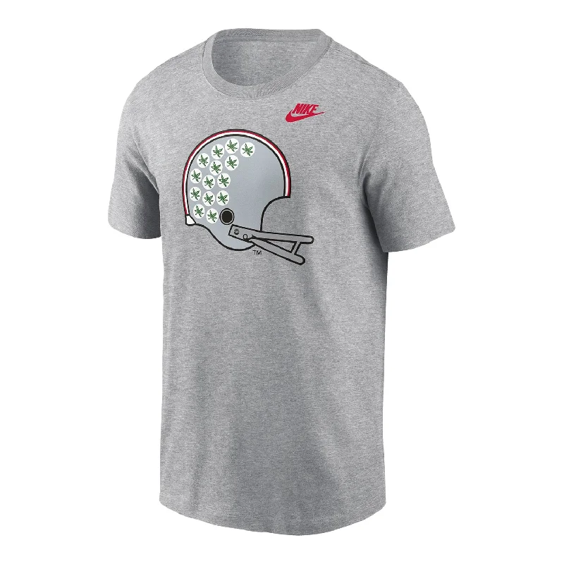 Ohio State Buckeyes Nike Legacy Helmet Gray Short Sleeve T-Shirt