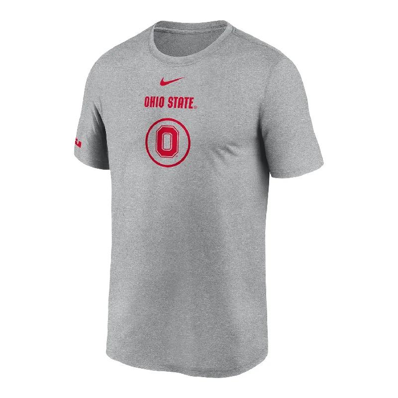 Ohio State Buckeyes Nike Practice Block O Gray T-Shirt