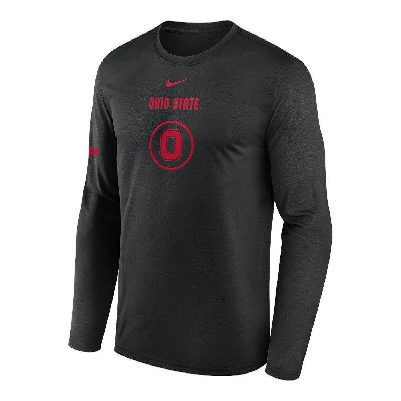 Ohio State Buckeyes Nike Practice Block O Long Sleeve Black T-Shirt