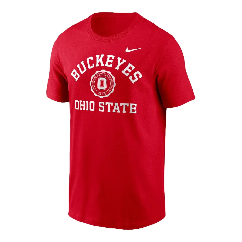 Ohio State Buckeyes Nike Crest Scarlet Short Sleeve T-Shirt