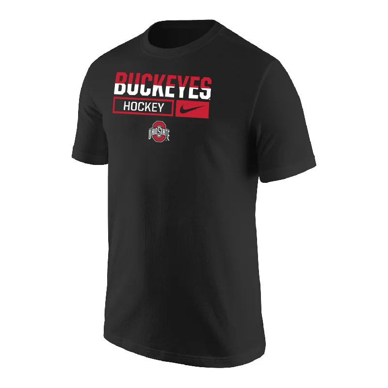 Ohio State Buckeyes Nike Core Ice Hockey Black T-Shirt