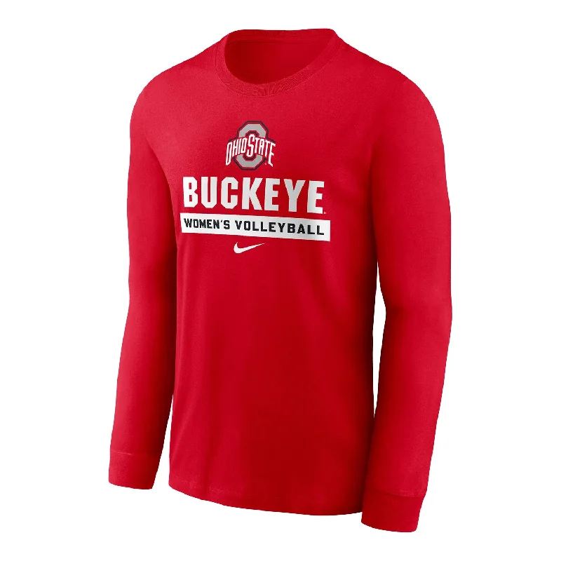 Ohio State Buckeyes Nike Volleyball Scarlet Long Sleeve T-Shirt