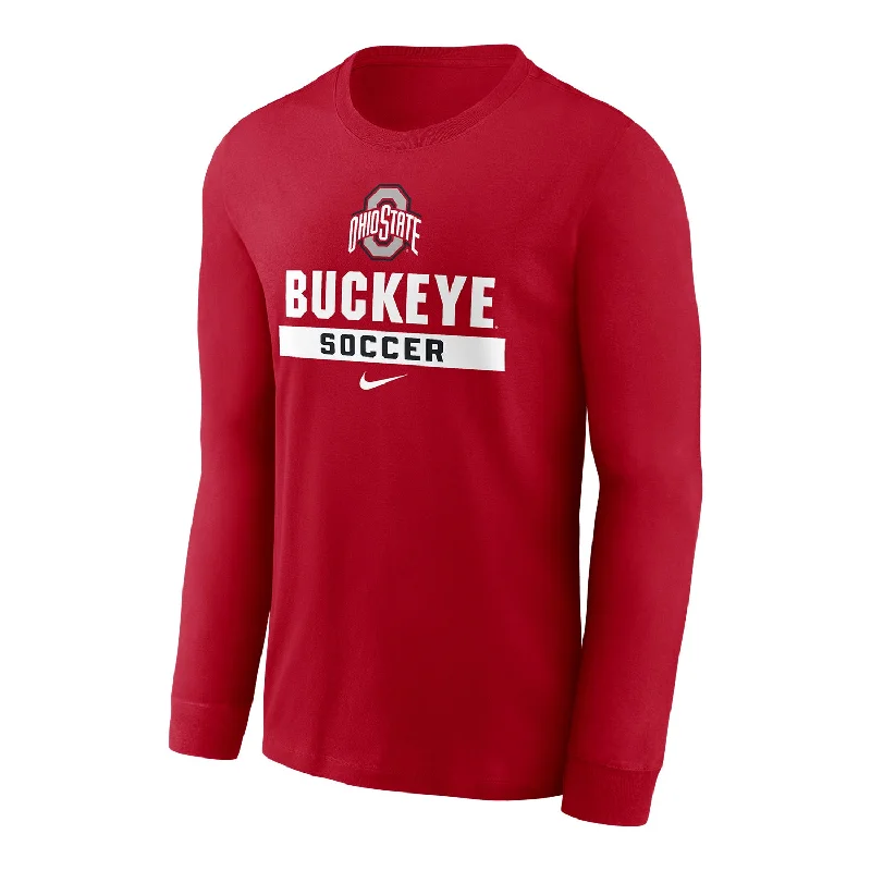 Ohio State Buckeyes Nike Soccer Scarlet Long Sleeve T-Shirt