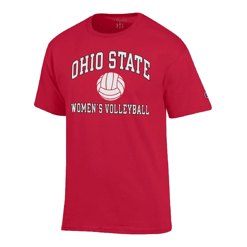 Ohio State Buckeyes Champion Women's Volleyball Scarlet T-Shirt