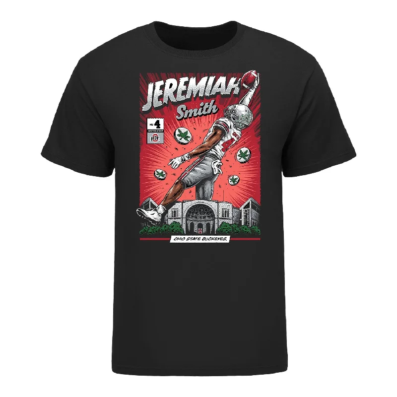 Ohio State Buckeyes #4 Jeremiah Smith NIL Comic T-Shirt