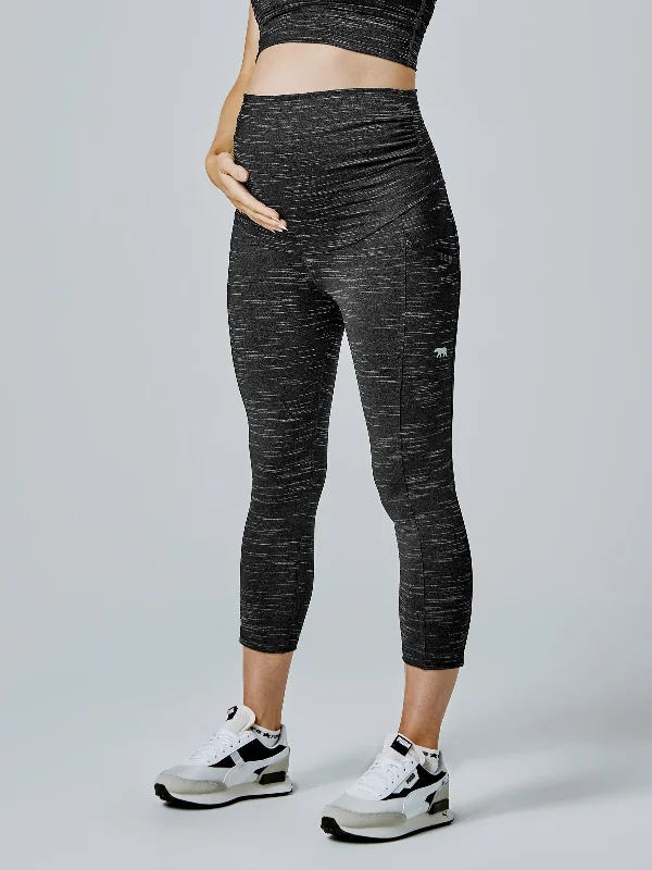 Maternity “power moves 7/8 tight black marle”