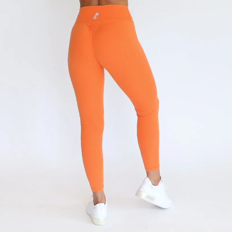 Full Length Scrunch Tights Orange