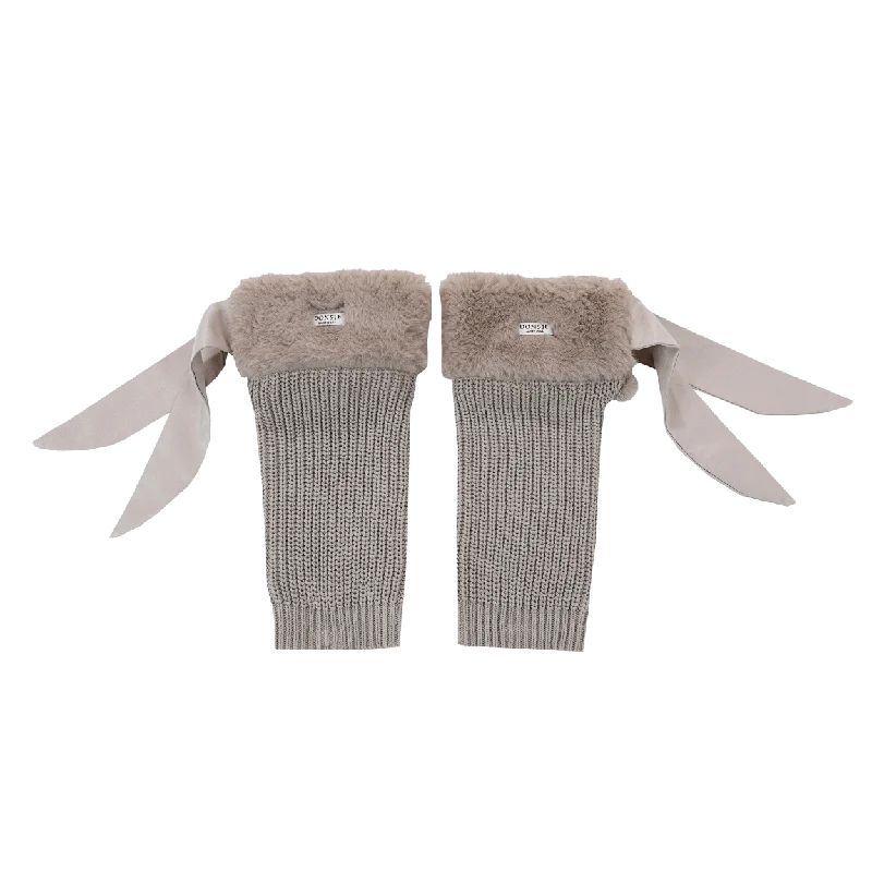 Gina Leg Warmers | Taupe Teddy