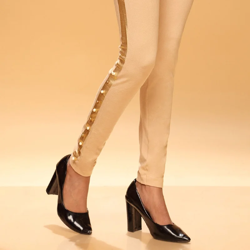 Golden Color Plain Tights PN2062