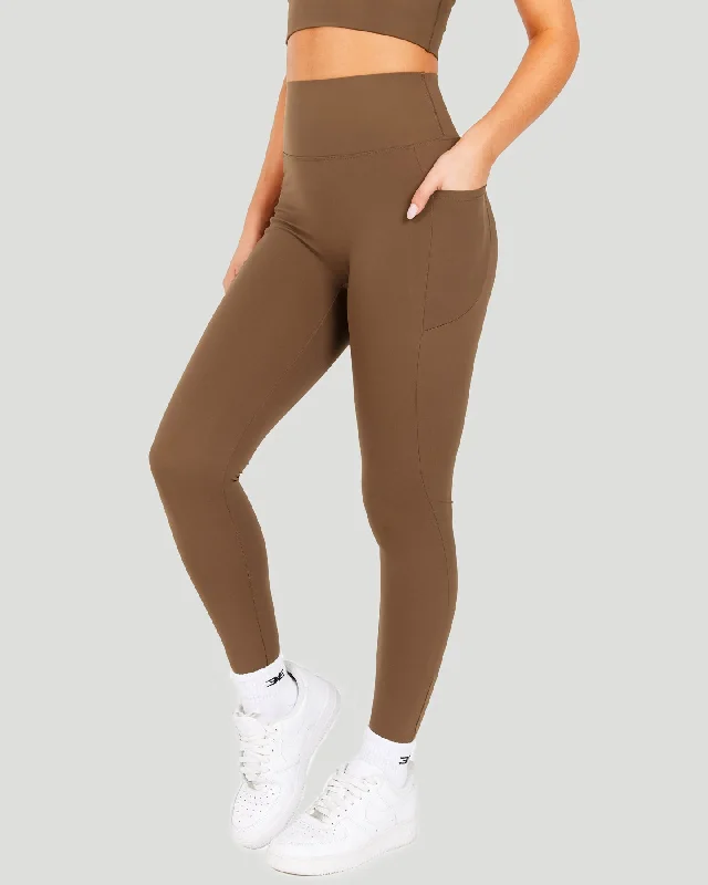 Aura Bonded Ascend Leggings - Cafe Latte